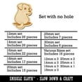 thumbnail image 2 of Cute Puppy Looking Back Wood Mini Charms Shapes DIY Craft Jewelry - No Hole - 14mm (26pcs), 2 of 7