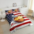 thumbnail image 3 of Erosebridal Basketball Comforter Set American Flag Comforter Rugby Sports Bedding Set Bedroom Decor Fire Basketball Duvet Set 2Pcs, 3 of 6