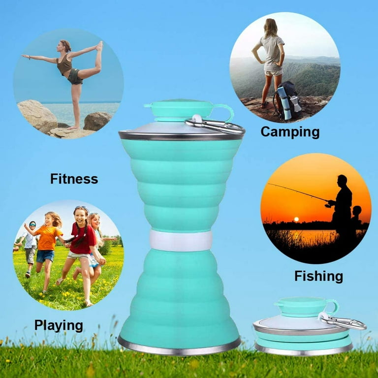 Camping Cup With Carabiner Reuseable Portable Sports Travel Water