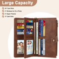 thumbnail image 4 of Beltzy Wallets for Women RFID Blocking Leather Ladies Wallet Large Capacity Double Zip Wristlet Clutch | Credit Card Holder Phone Purse, 4 of 8