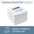 thumbnail image 2 of TOWN & COUNTRY BASICS 6-Piece Assorted Waffle Woven Terry Stripe Set, 2 Bath Towel, 2 Hand Towel, 2 Washcloth, 100% Cotton, Quick Dry, White, 2 of 8