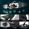 thumbnail image 3 of Santasup Inflatable Paddle Board, Black White Stand Up Paddle Boards for Adults, Sup Board for Fishing, Wide Stance for All Levels, Sup Accessories with Double Action Pump, 3 of 7