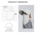 thumbnail image 2 of Women Sun Visor Hats, Wide Brim UV Protection Sun Visor Cap with Ponytail Hole & Removeable Flap Outdoor UPF 50+, 2 of 7