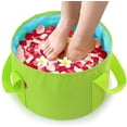 thumbnail image 3 of Whataatahia Baanuse Cubos Plegables, Bolsa De Agua Plegable para Fregadero, para Exteriores, Camping, Jardín, Pesca, Playa, Picnics, 15L Verde, 3 of 4