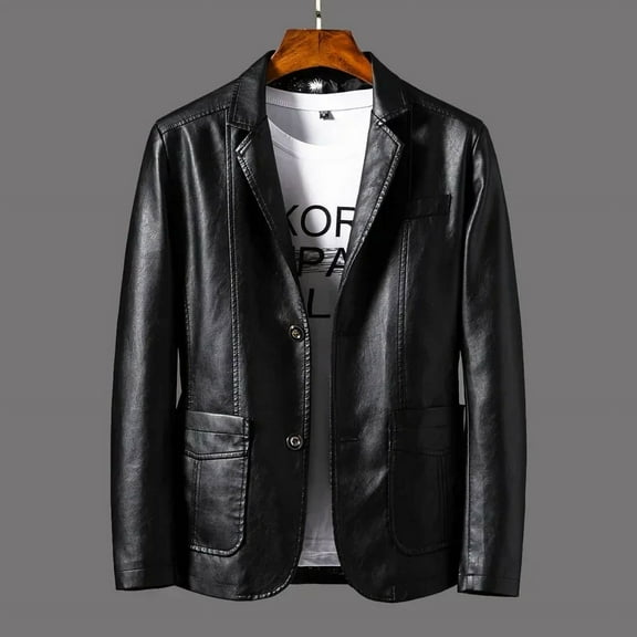2024 Fashion everything handsome high-end new coat men‘s warm leather clothes casual popular men‘s pu leather jacket leather suit LJQ