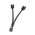 thumbnail image 3 of Cable de extensión USB de 9 pines para placa base, de 9 pines a doble 9USB, multifunción, malla , resistente, para componentes del hogar. Negro, 3 of 10