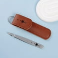 thumbnail image 4 of ATOM Tweezers for Eyebrows & Ingrown Hair Removal Blackhead and Splinter Tweezer with Sharp Needle Nose Point Great Precision for Facial Hair (Silver), 4 of 7
