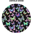 thumbnail image 3 of Butterfly Tablecloth, Butterfly Party Table Cloth for Party Decoration, Round 60 Inch, Butterfly Bird Flower Themed Tablecloths for Dinner Kitchen Party Picnic, 3 of 6
