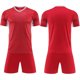 thumbnail image 2 of Odeerbi Conjunto de Uniformes de Entrenamiento de Fútbol de Malla de Niños Y Niñas Color Sólido Pantalones Cortos de Camiseta de Manga Corta Conjunto Atlético Seco Rápido Para 1-12 Años, 2 of 5
