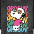 thumbnail image 3 of Peanuts - Groovy Stacked - Men's Crew Neck Fleece Pullover, 3 of 7