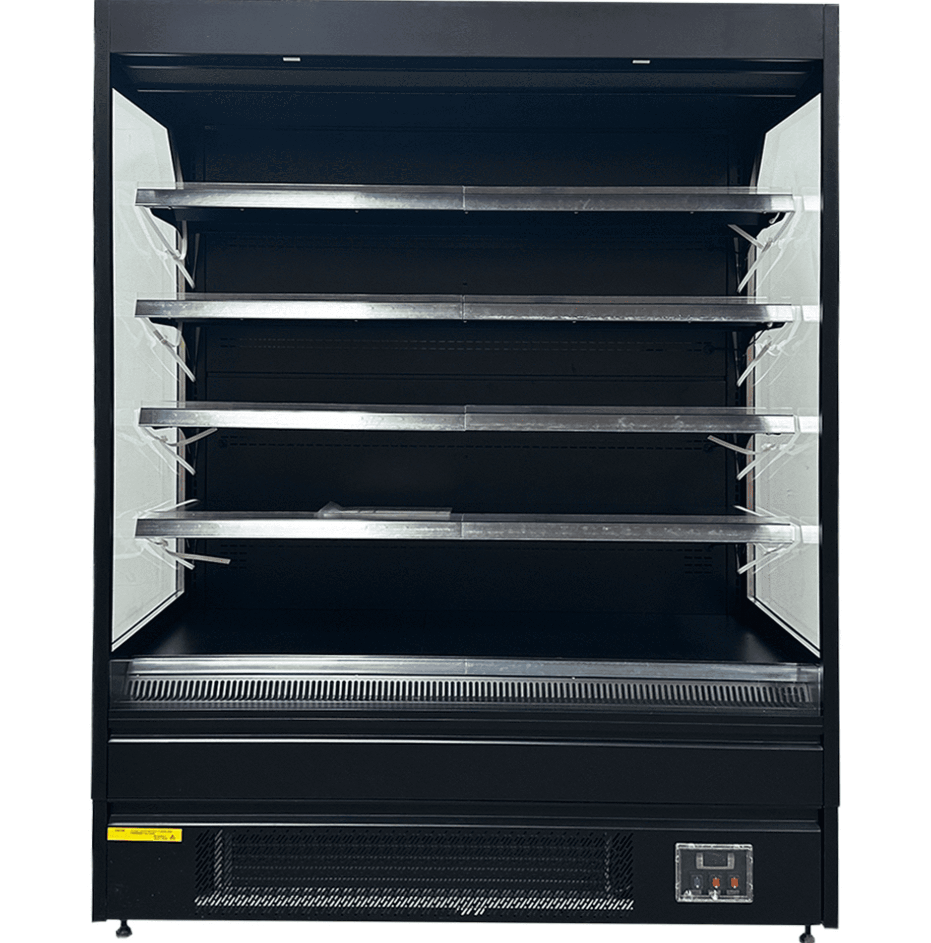 60 in. W 83 Cu. Ft. Commercial Air Curtain Open Case Cooler Merchandiser Refrigerator in Black, NSF Certified