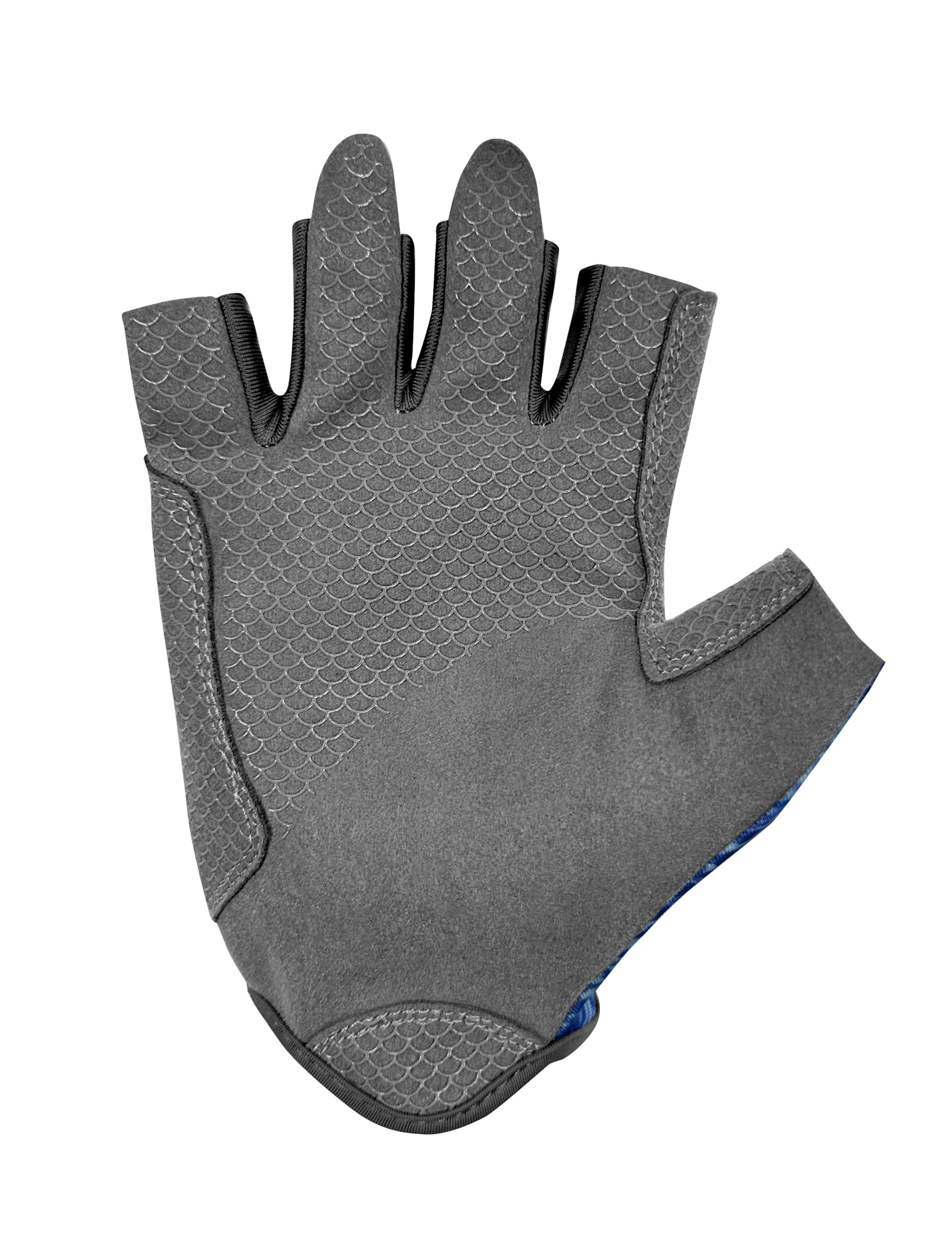 (2 pack) Gorilla Grip High Performance Finger-less Gloves, Blue Shatter, Heavy Duty Lycra, L, Unisex, 1 Pair