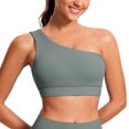 thumbnail image 1 of Top deportivo CRZ YOGA Butterluxe con un solo hombro en gris salvia, talla L, 1 of 4