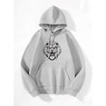 thumbnail image 3 of Whichone Roaring Lion Print Mens Casual Pullover Long Sleeve Hoodies, Mens Sweatshirt For Spring Fall Winter, 3 of 9