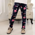 thumbnail image 2 of CAIVO Kids Girls Thermal Leggings Winter Base Layer Pants With Star And Bow Print Soft Fuzzy Warm Tights For Cold Weather Outdoor Comfort Stretch Fit Fashionable Everyday Wear Boho Trousers, 2 of 5