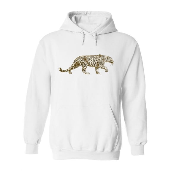 Beautiful Leopard Drawing Hoodie Women -Image by Shutterstock, Female Large