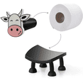 thumbnail image 4 of Soporte para Papel Higiénico con Forma de Vaca, Soporte Independiente para Rollo de Papel Higiénico con Decoración de Animales, 4 of 5