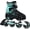A-Teal, variant on MammyGol Adult Inline Skates for Men Women, Roller Skates with Carbon Steel Bearings, TPR Brake, PVC Upper | Adjustable Size Better Fit for Beginner Skating Enthusiasts Teal Men9.5-12