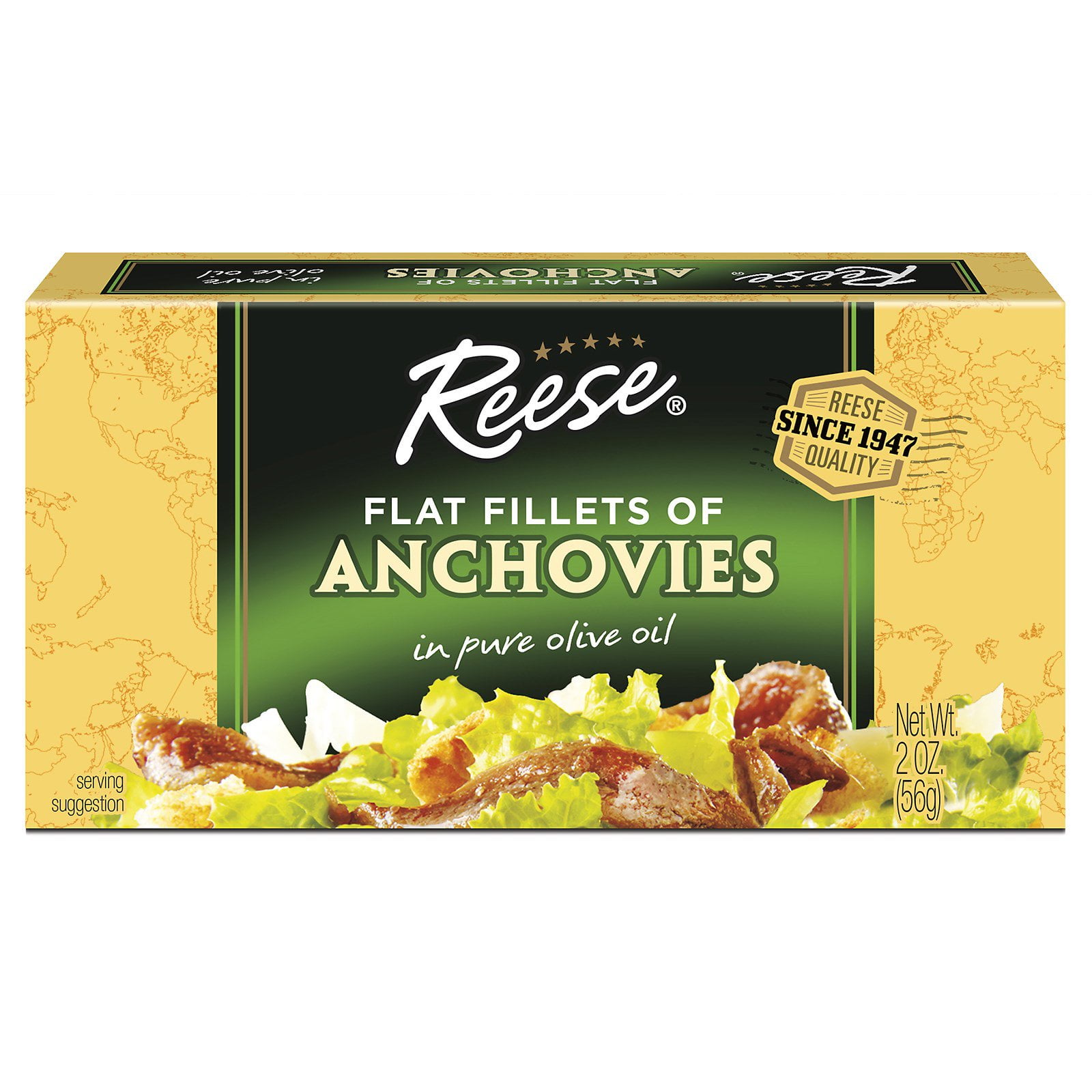 Reese Flat Fillets of Anchovies, 2 oz