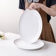 thumbnail image 5 of Serving Platters Set of 2 – 14 Inch Oval White Serving Platters, Large Porcelain Serving Platter Set for Party, Appetizers, Charcuterie, Sushi & Dessert, Microwave & Dishwasher Safe, 5 of 9