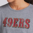 thumbnail image 7 of Women's Fanatics Heather Gray San Francisco 49ers Swing Pass Tri-Blend Boxy T-Shirt, 7 of 7