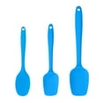 thumbnail image 7 of 3pcs Kitchen Silicone Spatula Set Heat Resistant Rubber Turner Scraper Cooking Baking Utensils Blue, 7 of 7