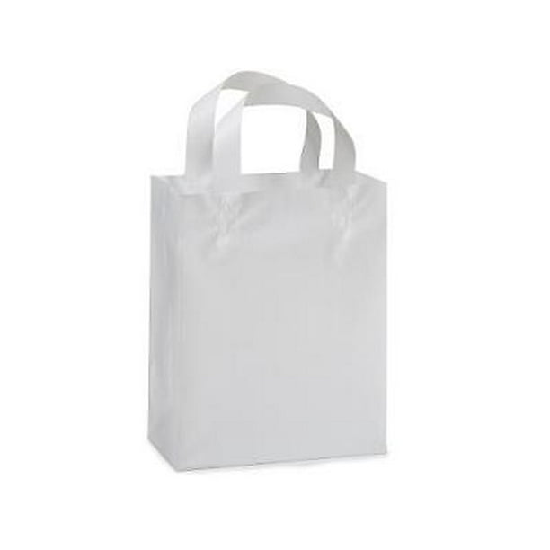 1 Unit Cub White Plastic Bags Bulk 3 mil Shopping Bags 8x4x10" Unit