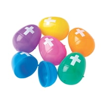 Bright Easter Eggs With Cross (144Pc) - Party Supplies - 144 Pieces