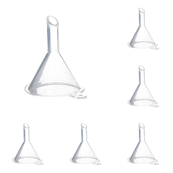 Mini Funnel Reusable Travel Small Funnel for Small Bottles, Lab Bottles, Sand Art, Powder, Oil for Filling Small Bottles Arts and Crafts Supplies (Clear)