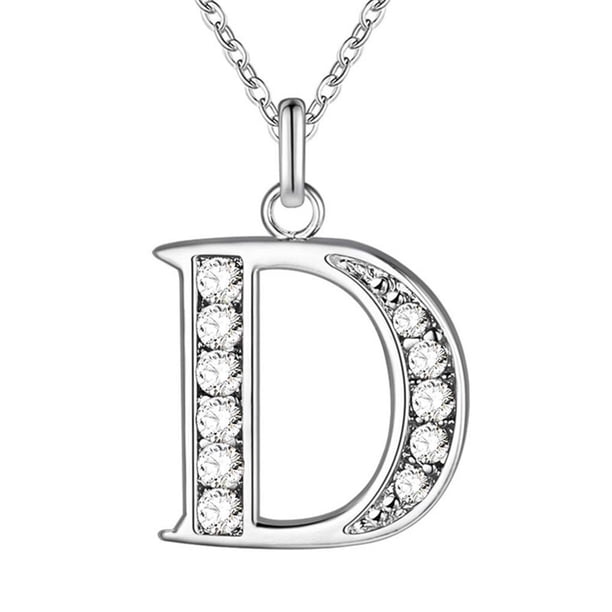 Collar de 26 letras, accesorios de moda de diamantes, regalos para la novia del amante Wmkox8yi sjalhkljlk5861