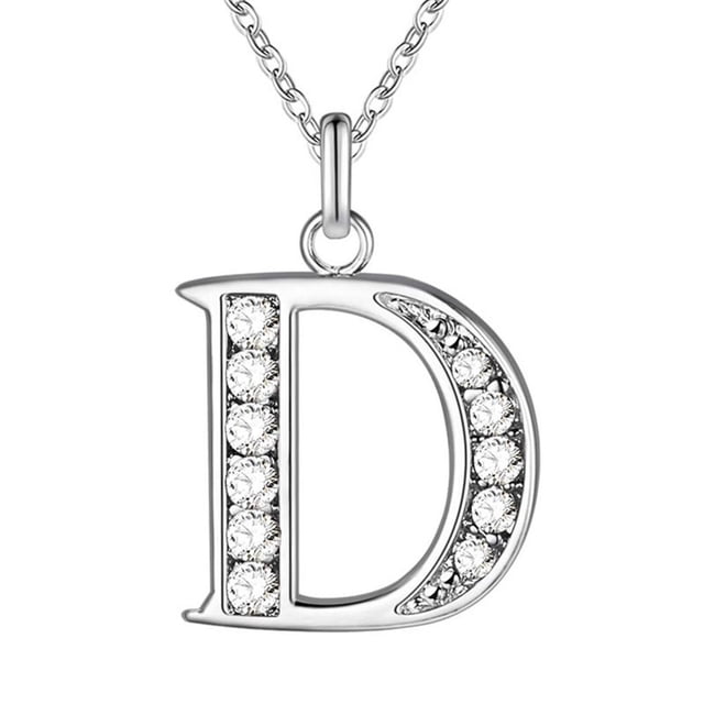 Collar de 26 letras, accesorios de moda de diamantes, regalos para la novia del amante Wmkox8yi sjalhkljlk5861