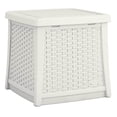 thumbnail image 1 of Suncast Elements 13 Gallon Backyard Patio End Table with Built In Storage, White, 1 of 5