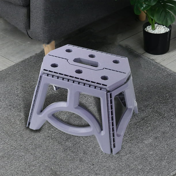 Xihbxyly Taburete Plegable, Diseño Compacto y Portátil, Multifuncional, Ideal para Escalón o Almacenamiento, Estructura Estable y Segura, Ideal para Actividades Al Aire Libre, Asiento Cómodo, 34,5 X