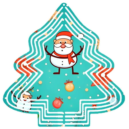 Metal Hanging Christmas Tree Wind Decorations – Festive Garden Spinners with Layered White Line Pattern for Yard and Garden Cheer Metal Hanging Christmas Tree Wind Decorations – Festive Garden Spinners with Layered White Line Pattern for Yard and Garden Cheer