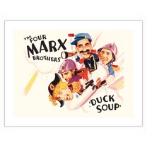 Duck Soup - Starring the Four Marx Brothers - Groucho Harpo Chico Zeppo - Vintage Film Movie Poster - Bamboo Fine Art 290gsm Paper (Unframed) 17x22in