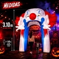 thumbnail image 3 of Inflable Halloween Arco Payaso Terror Gigante 3.10m Luz Led, 3 of 7