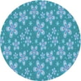 thumbnail image 1 of Ahgly Company Indoor Square Patterned Blue Ivy Blue Area Rugs, 3' Square, 1 of 6
