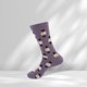 thumbnail image 4 of Calcetines Calcetines largos casuales unisex Calcetines coloridos de moda Moda elástica para el hogar al aire libre Ygjytge Púrpura Única para Hombre, 4 of 5