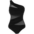 thumbnail image 2 of EYIIYE Women  Plus Size One Piece Mesh See Through One Shoulder Swimwear, 2 of 5