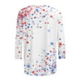 thumbnail image 5 of Wpawbk Haut d'Été à Manches 3/4 pour Femmes, Col Rond, Imprimé Décontracté - Polyester Léger et Respirant pour Usage Quotidien, Maison, Sortie, Tenues de Travail avec Shorts, Jupes, Sandales, 5 of 5