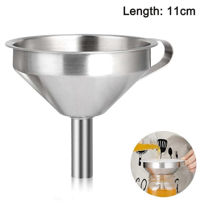 11cm Large Stainless Steel Funnels for Kitchen, for Essential/Cooking Oils&Transferring Liquid, Fluid and Dry Ingredients