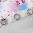 thumbnail image 4 of Castle Fairy Kids Children Cartoon Rainbow Axolotl Black Out Curtains,Kawaii Gradient Curtains Pack of 2 (42x63 Each),Starry Sky Bedroom Curtains,Microfiber Bedroom Decor, 4 of 6