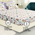 thumbnail image 4 of American Home Collection Floral Bed Sheets, Soft Microfiber Wrinkle Resistance Durable and Easy Care, Butterfly Pattern 6 Piece Set for Queen Size Bed, 4 of 6