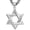 B01-Silver, variant on Star of David Necklace 925 Sterling Silver Jewish Megan Star Pendant Hexagonal Necklaces Jewelry for Men, w/Stainless Steel Chain 22’’ + 2’’