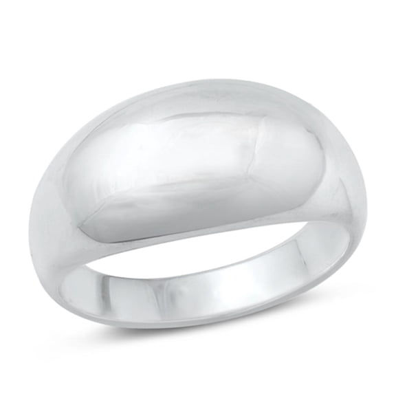 High Polished Abstract Domed Ring .925 Sterling Silver Band Jewelry Female Male Unisex Size 11