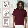 thumbnail image 7 of BELLA + CANVAS 6 oz. Heavyweight Tee, 100% Airlume combed and ring-spun Cotton, Short Sleeve Crewneck Tee, Assorted Solid T-shirts (Dark Color 5 Pack, XL), 7 of 7