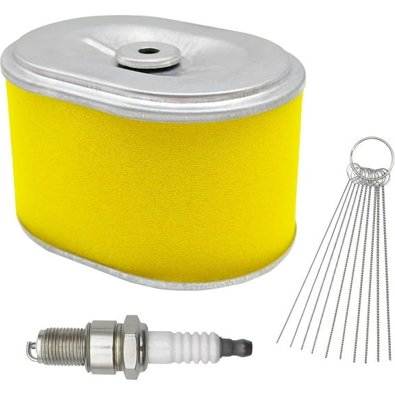 AFZE18 Air Filter Compatible with Honda GX160 GX200 GX140 5.5 HP 6.5 HP Engine Predator Hemi 60363 Coleman Ct200u Bt200x MB165 MB200 159cc 196cc 212 cc 17210-ZE1-505 with Spark Plug