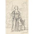 thumbnail image 3 of Jens Juel 13x18 Black Modern Framed Museum Art Print Titled - Composition of Composition of a Portrait of a Young Girl with Right Hand in Side and Left Arm Around the Neck of Her Dog, Standi, 3 of 5