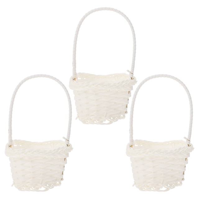 3 PCS Pastoral Estilo Flor Canastas Almacenamiento Canasta Arreglo de Flores Cestas