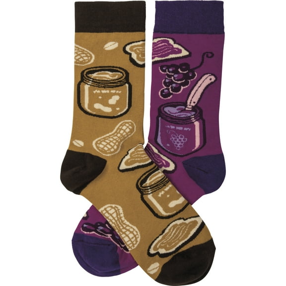 Primitives by Kathy Socks - Socks - Peanut Butter & Jelly, One Size Fits Most